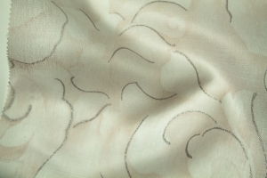 Тюль вуаль белая с рисунком Kiara 15