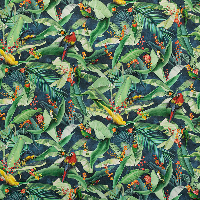 Ткань для штор Zamiflora цвет 01- Navy