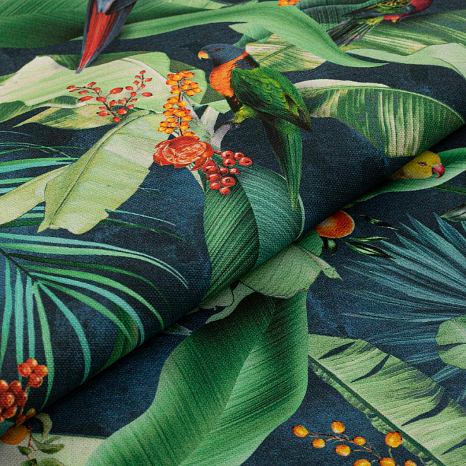 Ткань для штор Zamiflora цвет 01- Navy